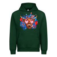 Forest Green western america cow Urban Hoodie - JahusDesignShop