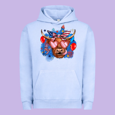 Western America Cow Urban Hoodie Designed By Jahusdesignshop