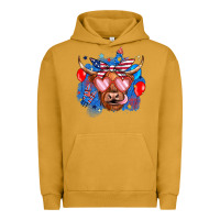 Pigment Peanut Butter western america cow Urban Hoodie - JahusDesignShop