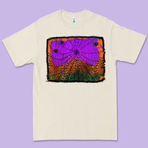 Halloween Spider Web Background Premium Tee Designed By Jasminsmagicworld