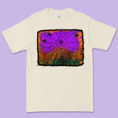 Halloween Spider Web Background Premium Tee Designed By Jasminsmagicworld