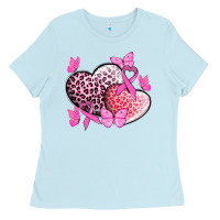 Baby Blue Cancer hearts Cancer Awaneress Ladies Tee - HowdyJamesFarm