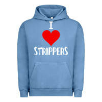 Pigment Pebble Blue I Love Strippers Funny Sex gift Urban Hoodie - longCreatives