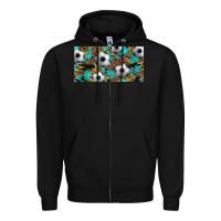 Western Leopard Camouflage Turquoise Soccer Licence Plate Template Zipper Hoodie | Teevron