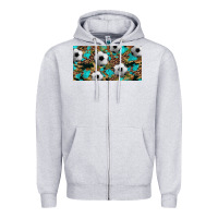 Heather Grey western leopard camouflage turquoise soccer licence plate template Zipper Hoodie - Artiststas