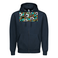 Navy western leopard camouflage turquoise soccer licence plate template Zipper Hoodie - Artiststas