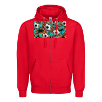 Red western leopard camouflage turquoise soccer licence plate template Zipper Hoodie - Artiststas