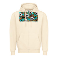 Sandshell western leopard camouflage turquoise soccer licence plate template Zipper Hoodie - Artiststas