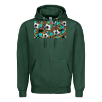 Sports Green western leopard camouflage turquoise soccer licence plate template Zipper Hoodie - Artiststas