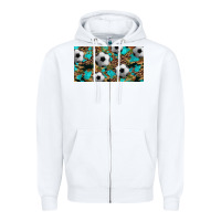 White western leopard camouflage turquoise soccer licence plate template Zipper Hoodie - Artiststas