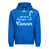 Cobalt My God is Stronger Than Cervical Cancer Awareness Warrior Urban Hoodie - longCreatives