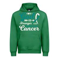 Emerald My God is Stronger Than Cervical Cancer Awareness Warrior Urban Hoodie - longCreatives