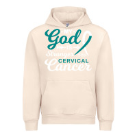 Sandshell My God is Stronger Than Cervical Cancer Awareness Warrior Urban Hoodie - longCreatives