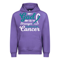 Tulip My God is Stronger Than Cervical Cancer Awareness Warrior Urban Hoodie - longCreatives