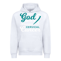 White My God is Stronger Than Cervical Cancer Awareness Warrior Urban Hoodie - longCreatives