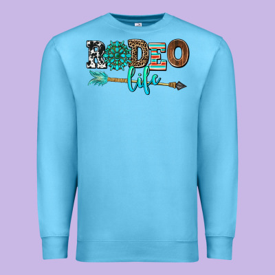 Rodeo Life With Gemstone Premium Sweatshirt Designed By Adodesignshop