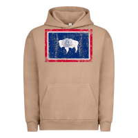 Pigment Burro State of Wyoming Flag Fun Vintage Retro Fall Hiking Urban Hoodie - longCreatives