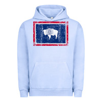 Pigment Grape Ice State of Wyoming Flag Fun Vintage Retro Fall Hiking Urban Hoodie - longCreatives