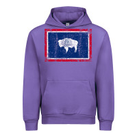 Tulip State of Wyoming Flag Fun Vintage Retro Fall Hiking Urban Hoodie - longCreatives
