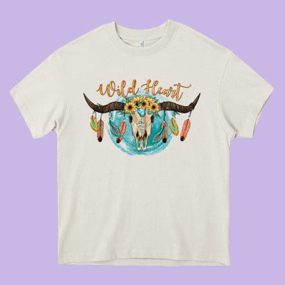 Wild Heart Heavy Core Tee Designed By Jahusdesignshop
