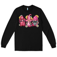 Black breast cancer gnomes Long Sleeve Tee - FaDigitalArtStudio