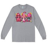 Heather Grey breast cancer gnomes Long Sleeve Tee - FaDigitalArtStudio