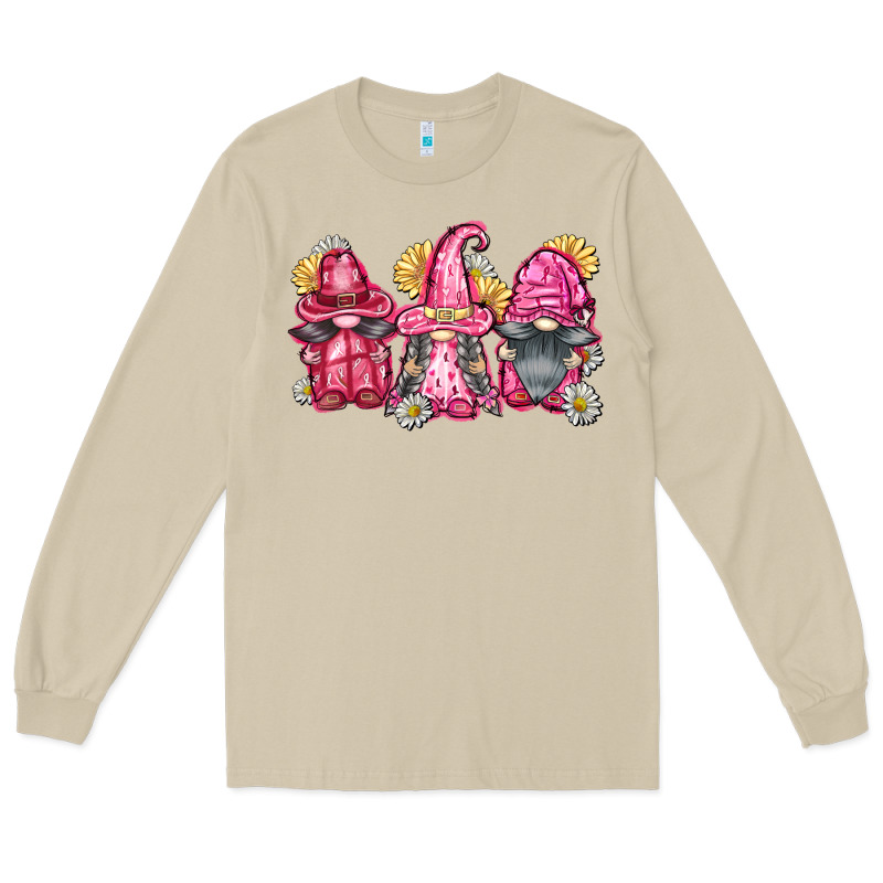 Breast Cancer Gnomes Long Sleeve Tee by FaDigitalArtStudio | Teevron