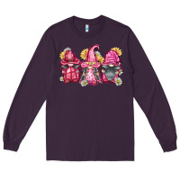 Plum breast cancer gnomes Long Sleeve Tee - FaDigitalArtStudio