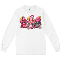 White breast cancer gnomes Long Sleeve Tee - FaDigitalArtStudio