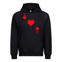 Black Queen Of Hearts  Playing Card   Halloween Costume Urban Hoodie - longCreatives