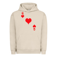 Pigment French Oak Queen Of Hearts  Playing Card   Halloween Costume Urban Hoodie - longCreatives