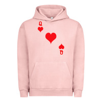 Pigment Salmon Queen Of Hearts  Playing Card   Halloween Costume Urban Hoodie - longCreatives