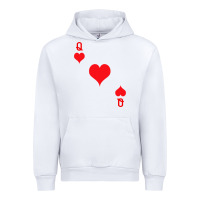 White Queen Of Hearts  Playing Card   Halloween Costume Urban Hoodie - longCreatives