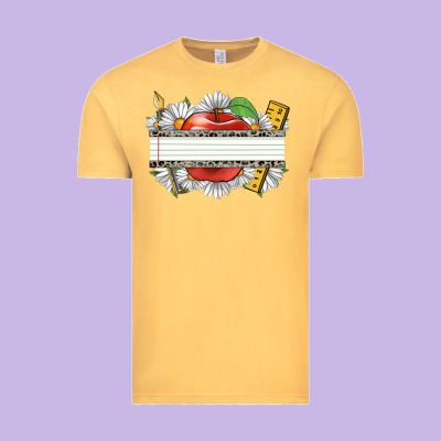 Floral Teacher Custom Name Vintage Tee Designed By Cowgirlartshop