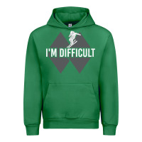 I'm Difficult Double Black Diamond Skiing Urban Hoodie | Teevron
