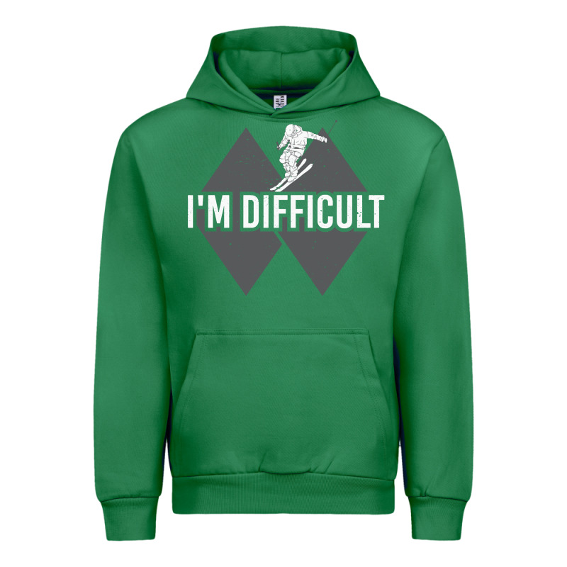 I'm Difficult Double Black Diamond Skiing Urban Hoodie by longCreatives | Teevron