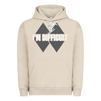 Pigment French Oak I'm Difficult Double Black Diamond Skiing Urban Hoodie - longCreatives