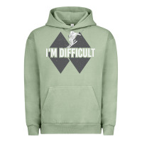 Pigment Oil Green I'm Difficult Double Black Diamond Skiing Urban Hoodie - longCreatives