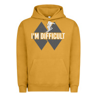 Pigment Peanut Butter I'm Difficult Double Black Diamond Skiing Urban Hoodie - longCreatives