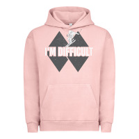 Pigment Salmon I'm Difficult Double Black Diamond Skiing Urban Hoodie - longCreatives