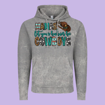 Mama's Let Your Babies Be Cowboys Vintage Hoodie Designed By Oliviacreatesart