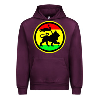 Mauve Wine Rasta Lion Urban Hoodie - longCreatives