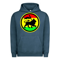 Pigment Midnight Navy Rasta Lion Urban Hoodie - longCreatives