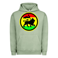 Pigment Oil Green Rasta Lion Urban Hoodie - longCreatives