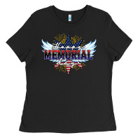 Black happy memorial day Ladies Tee - HowdyJamesFarm