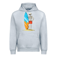 Heather Grey Surfing Skeleton Halloween Themed Surf Lovers Gift Urban Hoodie - longCreatives