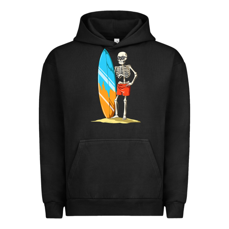 Surfing Skeleton Halloween Themed Surf Lovers Gift Urban Hoodie by longCreatives | Teevron