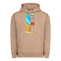 Pigment Burro Surfing Skeleton Halloween Themed Surf Lovers Gift Urban Hoodie - longCreatives