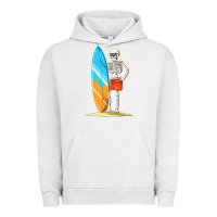 Pigment Lunar Rock Surfing Skeleton Halloween Themed Surf Lovers Gift Urban Hoodie - longCreatives