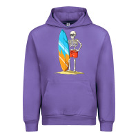 Tulip Surfing Skeleton Halloween Themed Surf Lovers Gift Urban Hoodie - longCreatives